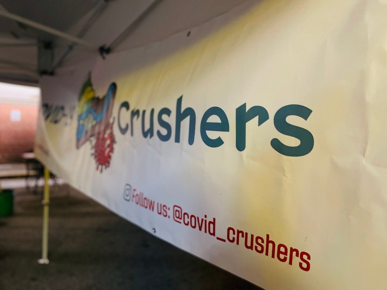 COVID Crushers Tent Banner