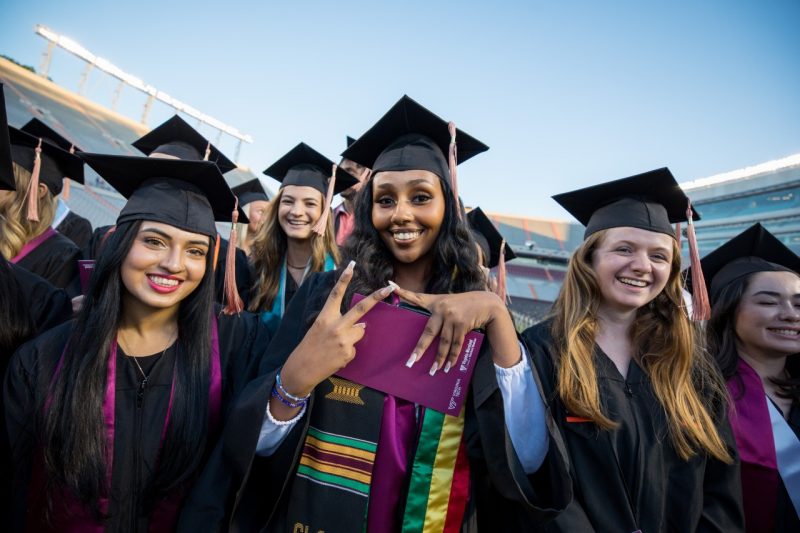 BSPH graduates in Lane Stadium for the spring 2023 commencement ceremony