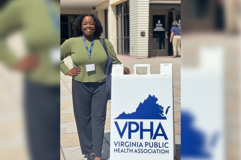 Sydney Thompson at a Virginia Public Health Association conference.