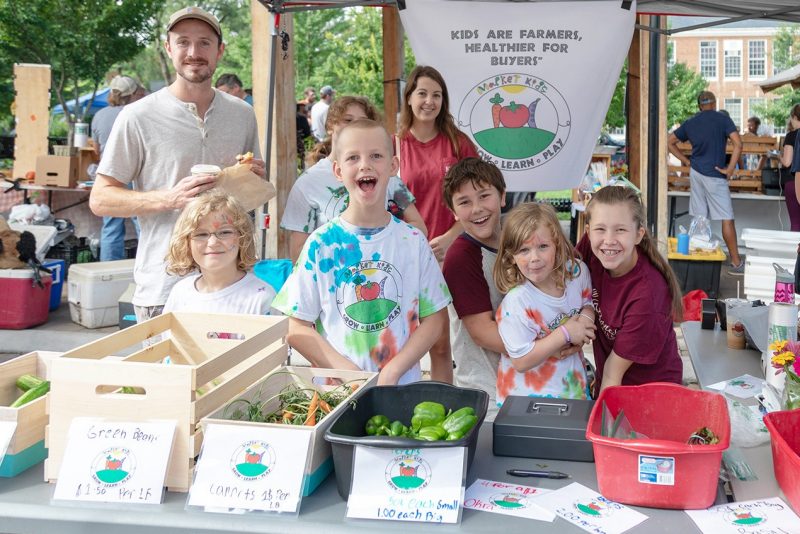 Market Kids participants sell their own grown vegetables
