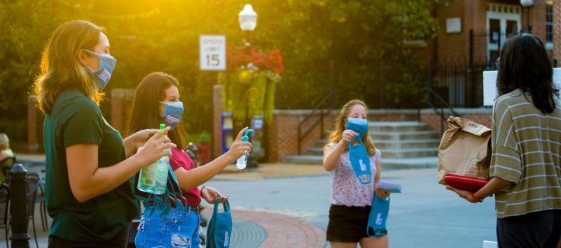 COVID Crushers Giving Out Masks in Downtown Blacksburg